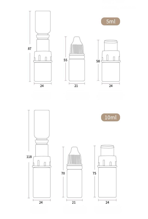 customized 5ml freeze dried powder mother and child glass bottle vials 05